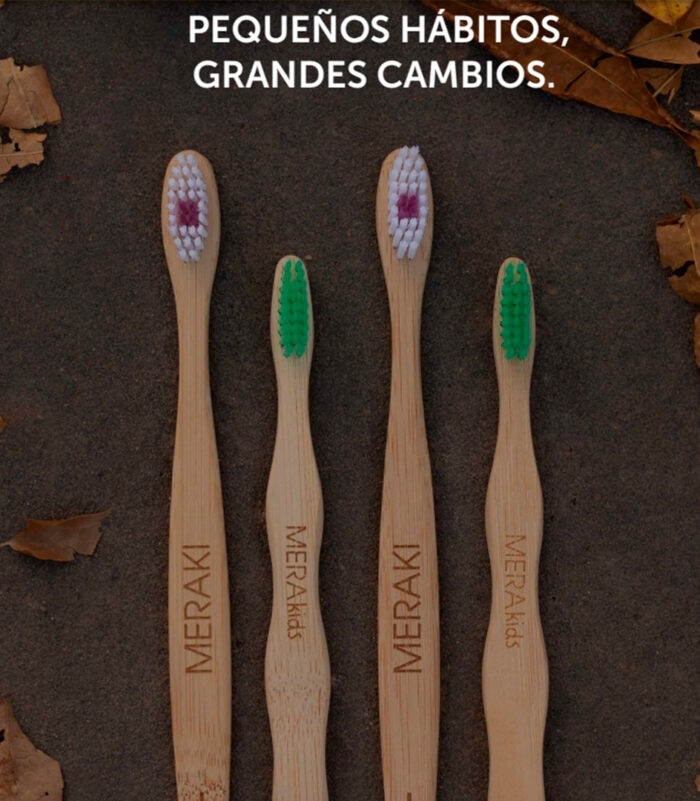 Cepillo Dental Ecológico Bambú Meraki Adulto cerda Mediana